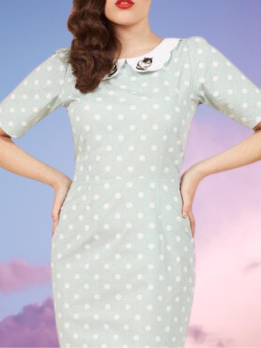 MODCLOTH | TROLLIED DOLLY Polka Dot Cat Collar‎